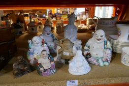 A small quantity of modern Chinese Buddha's and similar