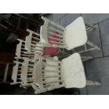 A set of 6 painted kitchen chairs