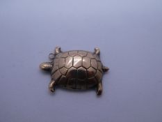 Georg Jensen; a 9ct yellow gold turtle charm, marked GJ Ld, approx 2.6g
