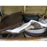A sundry Lot to include Wicker baskets, football table, vacuum cleaners, etc