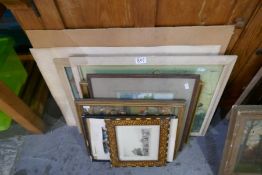 A quantity of pictures, etchings and prints