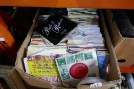 Three boxes of 45s, 80s and 90s
