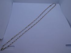 9ct yellow gold oval linked belcher chain, approx 4g, marked 375, 55cm