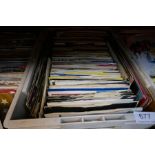 Three boxes of mixed 60s and 70s music all 45s