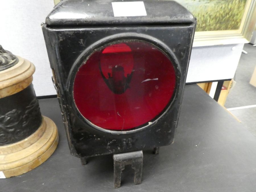 DB railway signal lamp good condition, dated on body - Bild 2 aus 3