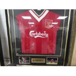 Of Football interest; a Robbie Fowler signed Liverpool Football shirt, sponsored by Carlsberg