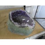 A large piece of Amethyst quartz