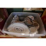 A box of "Old Colony" chinaware
