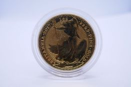 A 2017 Britannia 1oz gold Proof coin, 100 pound coin