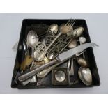 An excellent quantity of mixed silver comprising flatware with various hallmarks to include Chawner