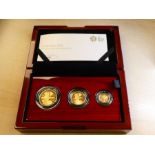 The Royal Mint; limited edition The Britannia 2020 UK Premium three coin Gold Proof Set, with Britan