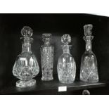 Waterford, four various decanters