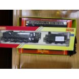 Hornby R3168 Duke of Gloucester boxed locomotive, three loose Tank engines and 2 boxed coaches