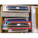 Lima 'OO' gauge 3 x Diesel locomotives, one with Intercity livery and 4 Lima coaches