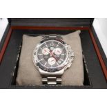 TAG HEUER; a boxed gent's 40mm Tag Heuer stainless Steel Indy 500 Formula 1, ref CAC111B O CS5007. Q