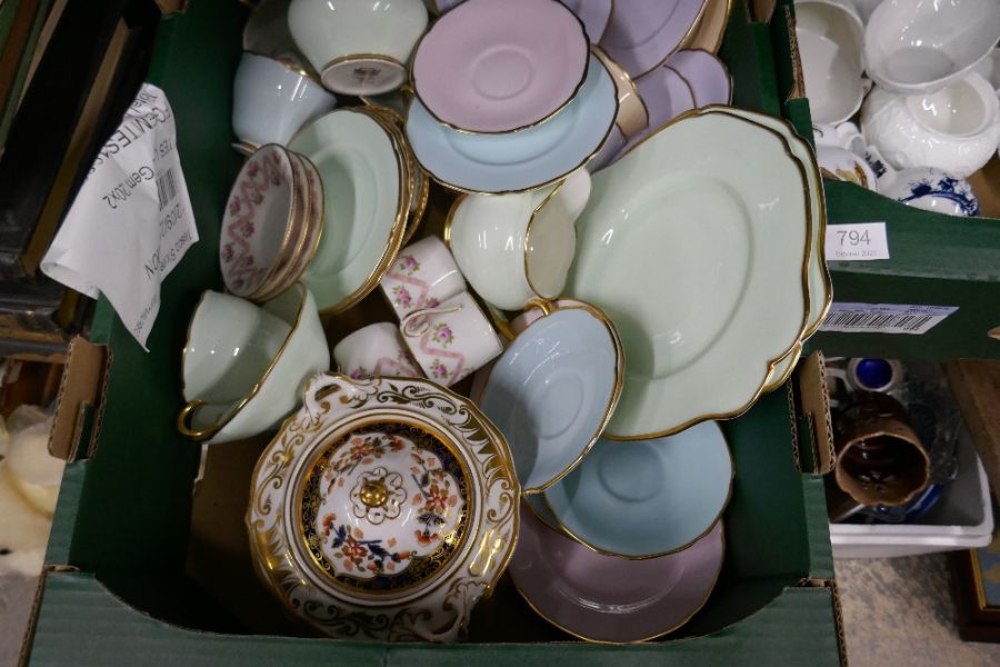 Two boxes of mixed china including Coalport, Paragon, etc - Image 3 of 5