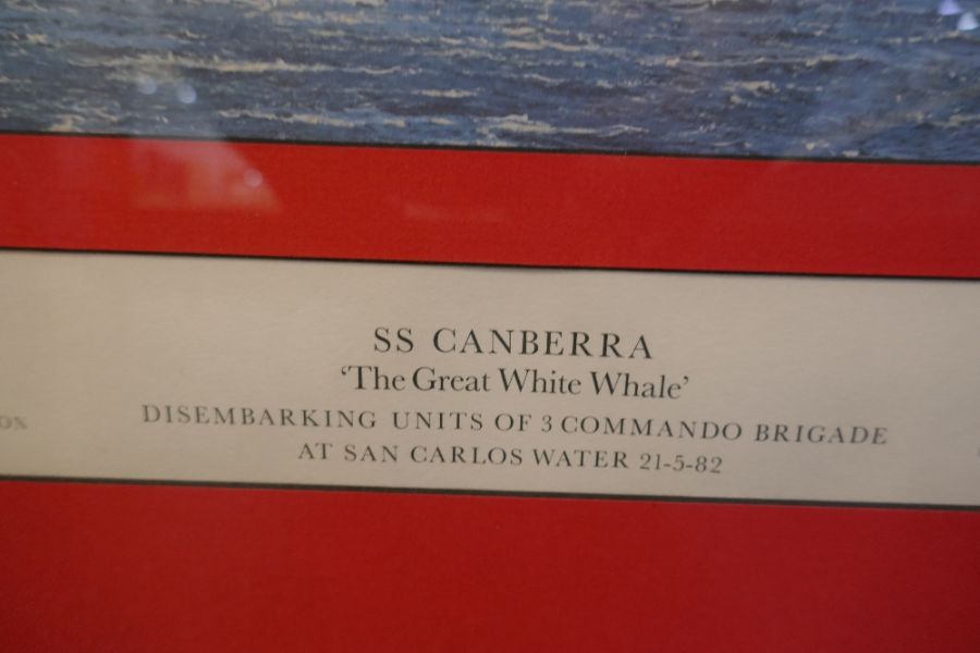 Two SS Canberra prints from The Falklands War, (which lasted from 2 April 1982 - 14 June 1982), one - Image 6 of 8