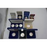 Royal Mint coins and others to incl. silver proof Diamond Jubilee £5, Duke of Wellington 3 Coin silv