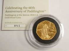 The Royal Mint; celebrating the 60th Anniversary of Paddington, Paddington at the Station 2018 UK 50