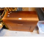 A mahogany Engineer's tool chest having rising lid and flap front