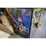 A framed and glazed 'Return of the Jedi' poster