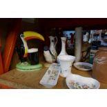 A selection of china pottery, including Aynsley, etc and a Guiness Toucan, AF