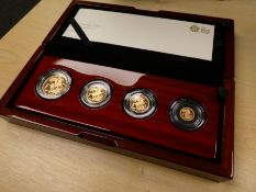 The Royal Mint; The Sovereign 2020 Four Coin Gold Proof Set, limited edition 254/600 with Certificat