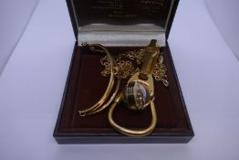 Gucci, vintage Gucci Boule watch on neckchain, bracelet and keyring, with certificate of guarantee i