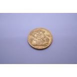 22ct gold 1914 Full Sovereign, George V & George & the dragon