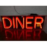 A 'Diner' neon sign light, by Everhardt Signs, 122 x 42 cms