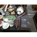 A mixed lot to include a Victorian photograph album, art pottery and sundry