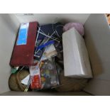 Of Sewing Interest; Two boxes of Wool and other related items