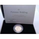 The Royal Mint; Limited Edition The Platinum Wedding Anniversary Celebration Sovereign, struck on 20