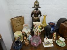 A mixed lot to include 'Seven Pillars of Wisdom 1935' a Crown Devon musical jug, etc