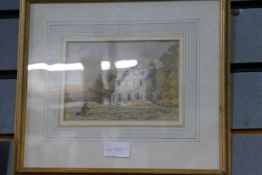 Seven various small pictures, including watercolours and drawings of men seated