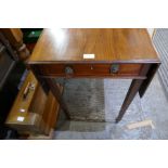 A 19th Century mahogany Pembroke table having one drawer on square legs