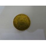 A 1851 Gold 20 Franc coin, approx 6.4g