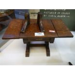 Three Apprentice miniature tables including a 19th Century tilt top tripod table having inlaid decor