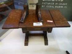 Three Apprentice miniature tables including a 19th Century tilt top tripod table having inlaid decor