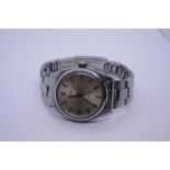 ROLEX; a gent's Rolex Oyster Precision stainless steel with silver dial, silvered baton markers and