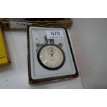 A Heuer vintage stopwatch, in original box