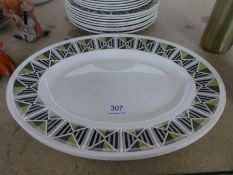 A small quantity of Wedgwood Geometric pattern plates and platters