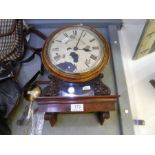 William Freeman, Portsea; a Victorian fusee wall clock with 8 inch dial
