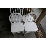 A set of four stickback children's chairs