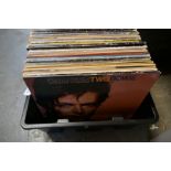 Two boxes of vinyl LPs, from mostly 70s and 80s including Bowie, etc