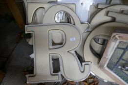A quantity of vintage illuminated letters