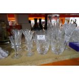 Collection crystal drinking vessels, etc  including Royal Doulton crystal, Edinburgh, Thomas Webb, e