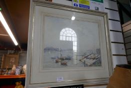 Wilfred M Fryer; a watercolour of Bembridge Harbour, Isle Of Wight, signed