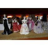 Selection of figurines including Royal Worcester, Royal Doulton, Coalport, etc
