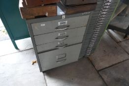 Two Bisley metal filing cabinets